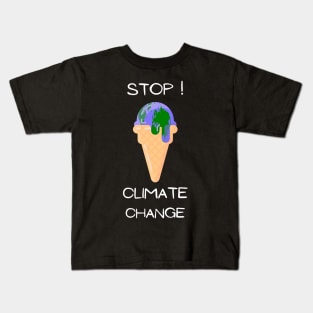 Earth Day - Stop Climate Change Melting Earth Kids T-Shirt